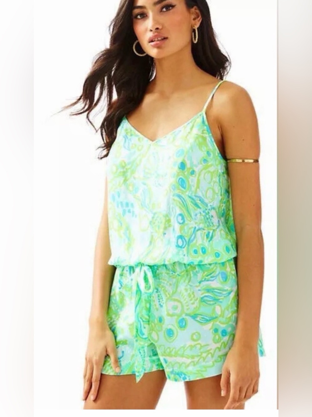 LILLY PULITZER *Never Worn* Deanna Romper in Any Fins Possible - Small